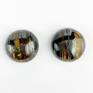Tiger Iron 20mm Round Cabochons, 2 Pieces