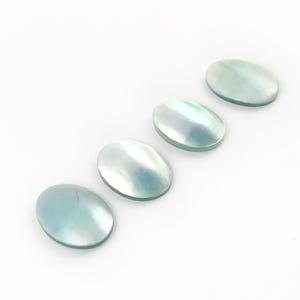 Gray Osmena Pearl Cabochon: Calibrated Oval 18x13mm, Silver Shell Gemstone