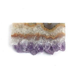 Amethyst Raw Crystal Stalactite Slice, 40mm, 1 Piece