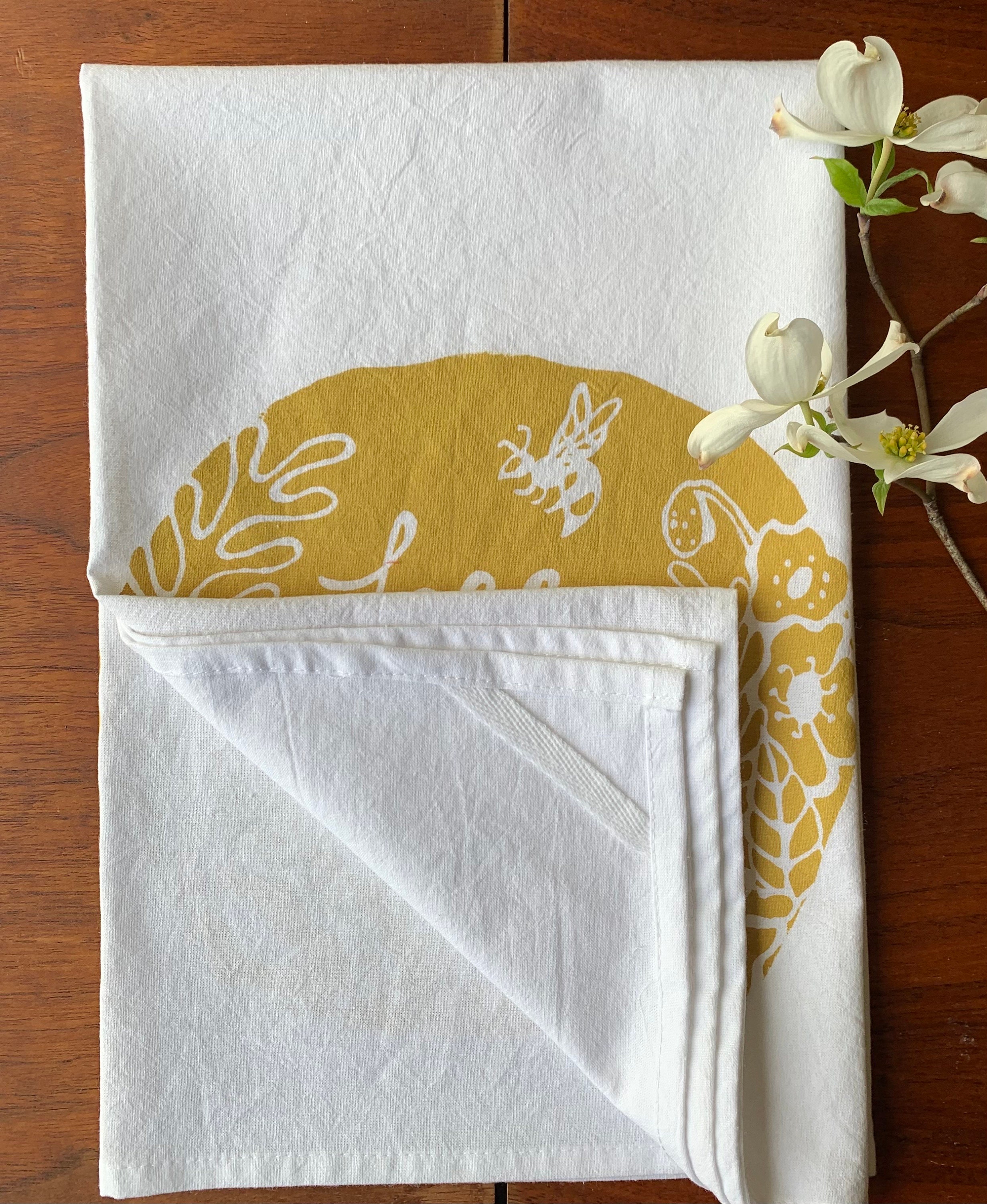 Bee Kind Print Flour Sack Towel Bee Tea Towel Bee Kind Tea - Etsy