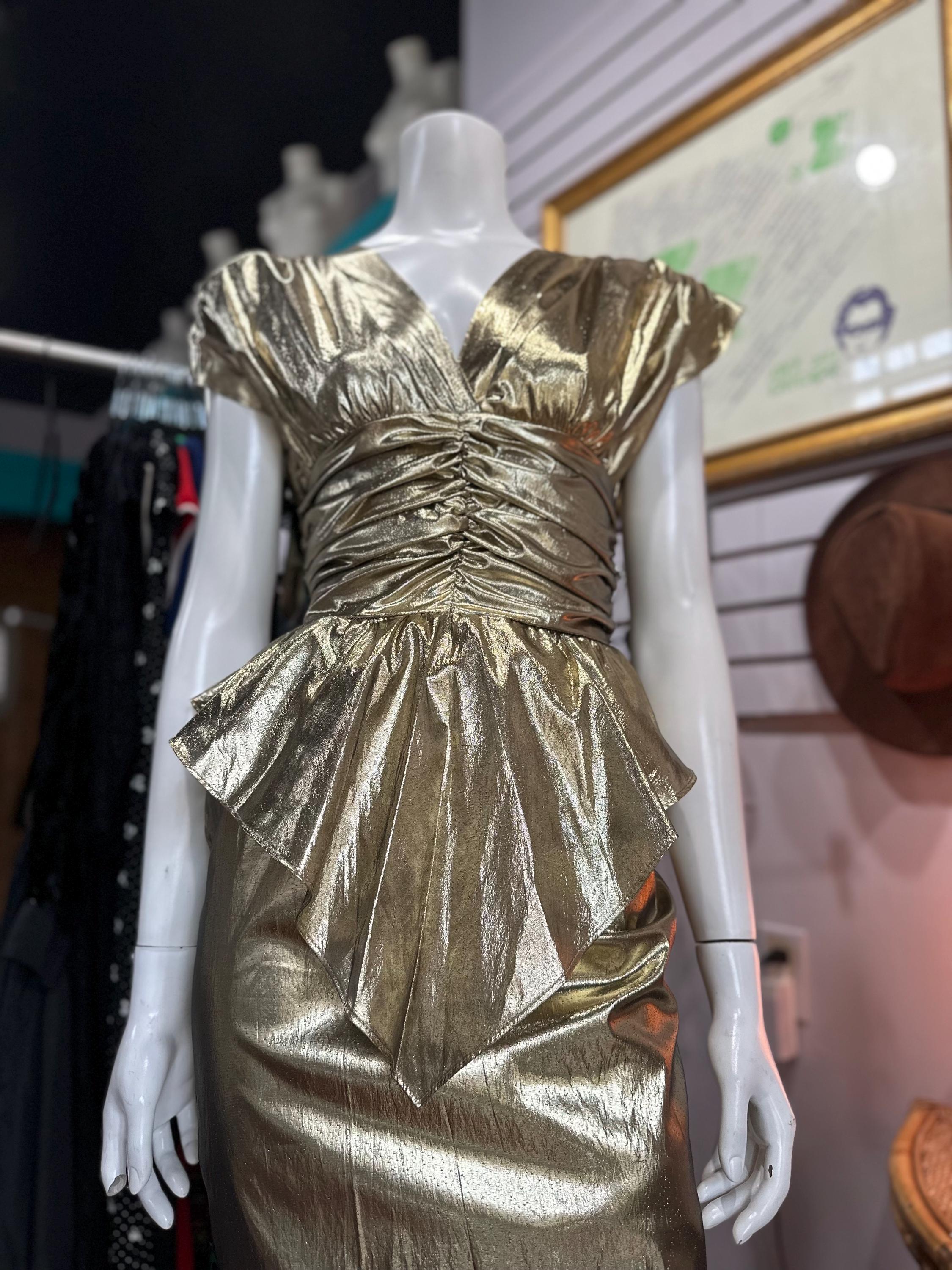 Vintage Lame Dress - Etsy