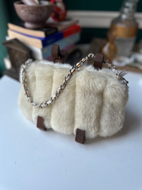 Vintage Y2K Faux Fur Clutch Hand Bag