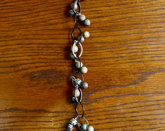 Handmade Multi Color Jasper Beaded Bracelet, Funky Stone Bracelet
