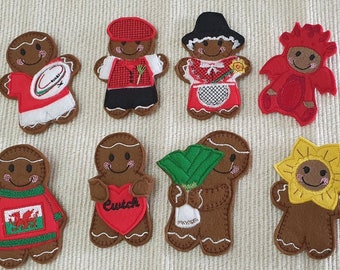 Welsh Gingerbread Brooch 8 different styles, St David's Day