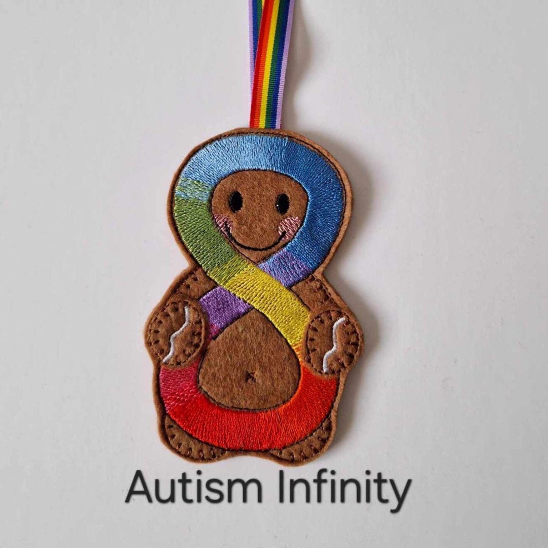 Neurodivergent, Autism Infinity Gingerbread Man/person Felt Hanging ...