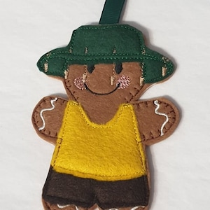 Australian Gingerbread  Felt Hanging Decoration, Keyring/Bag charm, Christmas tree. CAN BE PERSONLISED