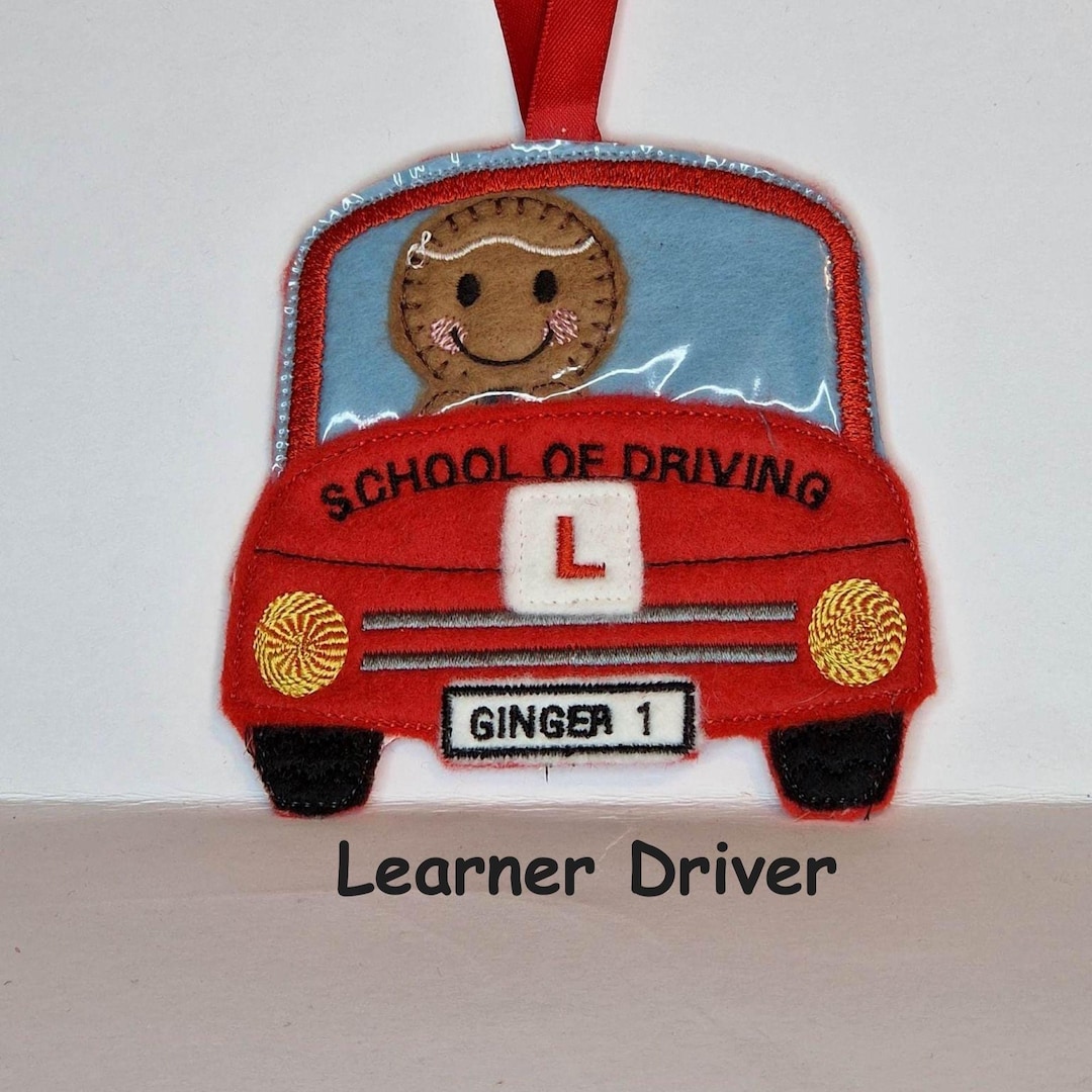 Learner Driver, School of Driving Gingerbread Hanging Decoration L ...