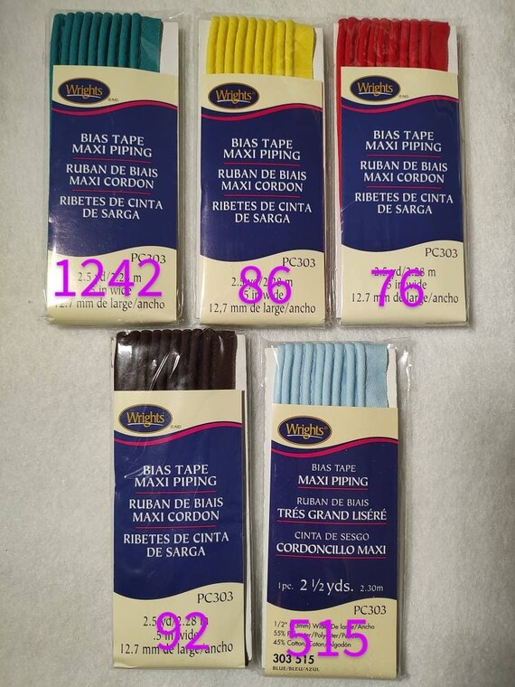 Maxi Piping Bias Tape Piping Cord Piping Trim Wrights 303 Etsy