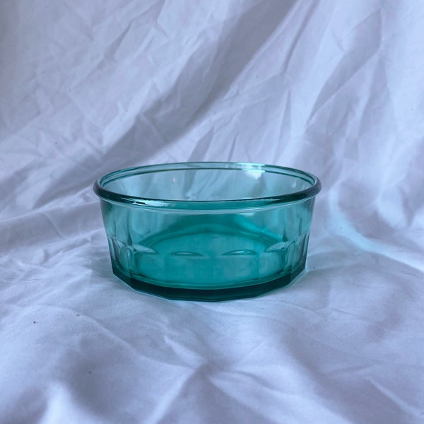 Arcoroc France Turquoise Glass Bowl