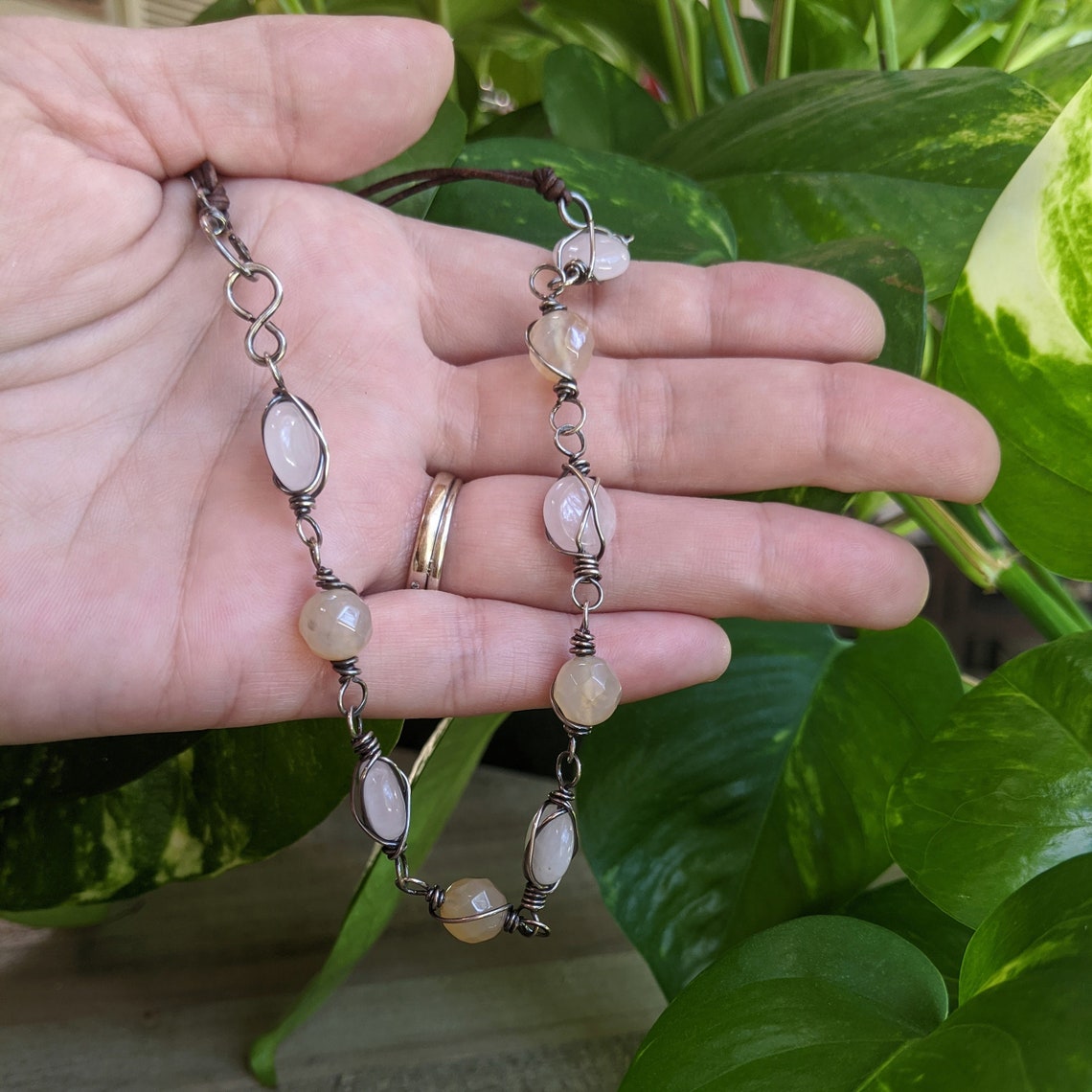 rose quartz and carnelian