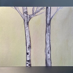 Aquarel Berken Bomen Notecards (4,25"x5,5")