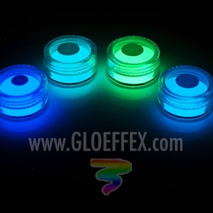 Super Phosphorescent Glow Powder Pigment Sample Pack #2
