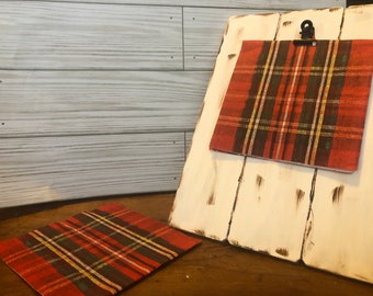 Red Plaid  Paper Napkin
