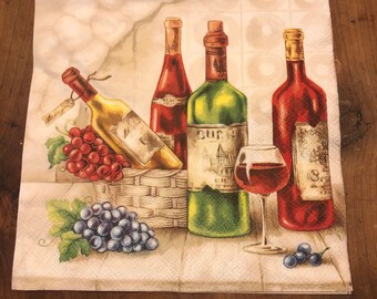 Wine Bottle Paper Napkins