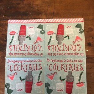 It’s Beginning to Look a Lot Like Cocktails” Paper Napkin