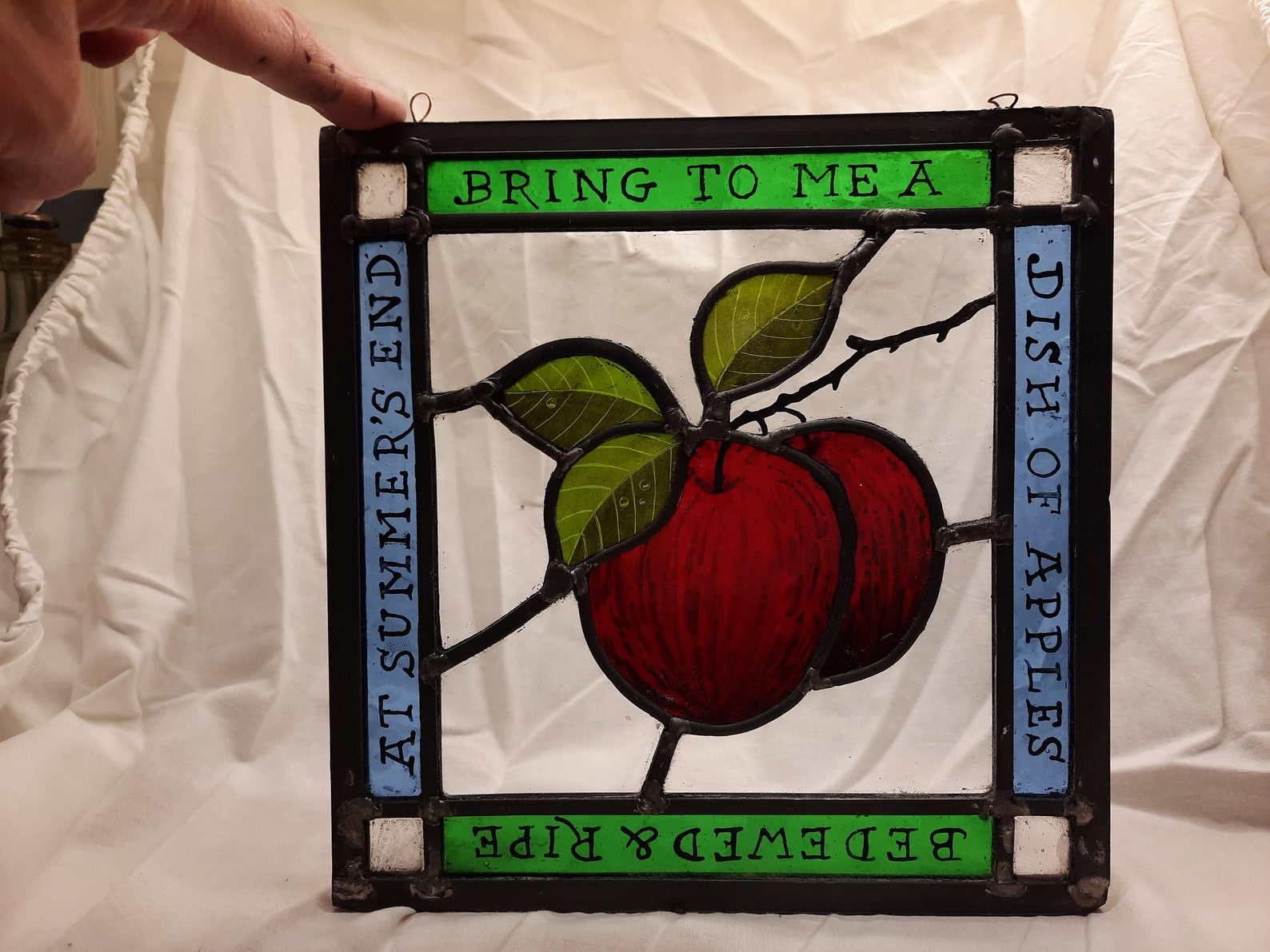 Apples Stained Glass Panel Etsy UK