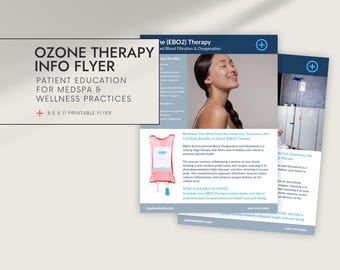 Ozone Therapy Flyer Template: Med Spa IV Infusion Marketing (Canva Editable, Digital Download