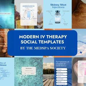 IV Vitamin Therapy Instagram Template, Editable Canva Templates For Social Media, Stand Out With Our Agency-designed IV Hydration Designs