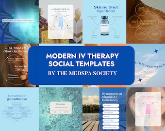 IV Vitamin Therapy Instagram Template, Editable Canva Templates For Social Media, Stand Out With Our Agency-designed IV Hydration Designs