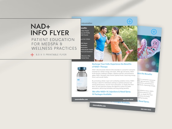 NAD+ IV Therapy Flyer: Med Spa Marketing Templates (canva Editable) - Etsy NAD+ IV Therapy Flyer: Med Spa Marketing Templates (canva Editable) - Etsy