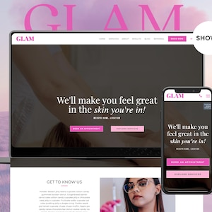 MedSpa Website Template For Aesthetician, Health Coach, Wellness Clinic, Beauty Entrepreneur, East To Update On ShowIt With Launch Guide