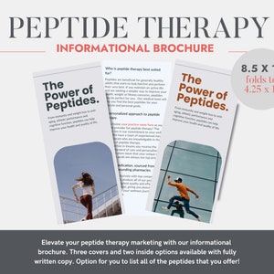 Peptide Therapy Brochure Template: MedSpa Marketing (Digital Download)