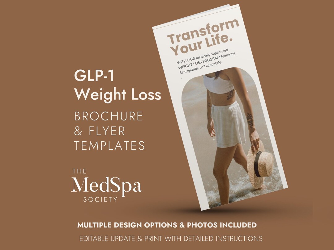 GLP-1 Weight Loss Brochure Template: Semaglutide & Tirzepatide ...