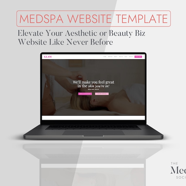 Med Spa Website Template | Beauty Entrepreneur Website | Med Spa Wordpress Website