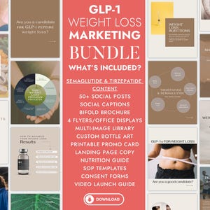 GLP-1 Marketing Bundle, GLP-1 Weight Loss Templates For Instagram, Weight Loss Marketing, GLP-1 Weight Loss Canva Templates