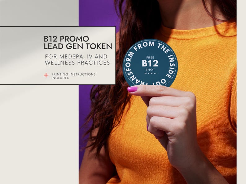 B12 Promo Lead Generation Token for MedSpas, IV Therapy, and Wellness Practices image 1