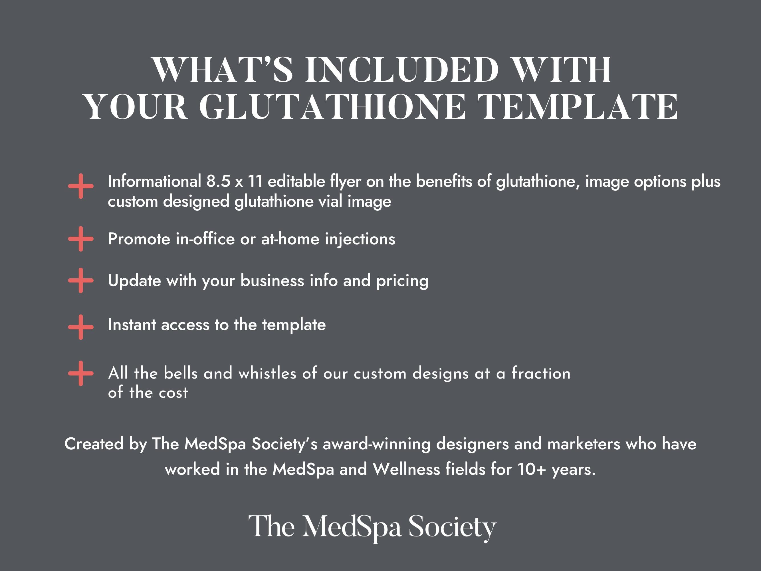 Glutathione Injection Flyer: IV Therapy Marketing Templates (canva  Editable)