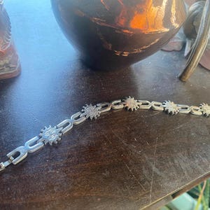 Vintage Mexican Silver Sun Bracelet