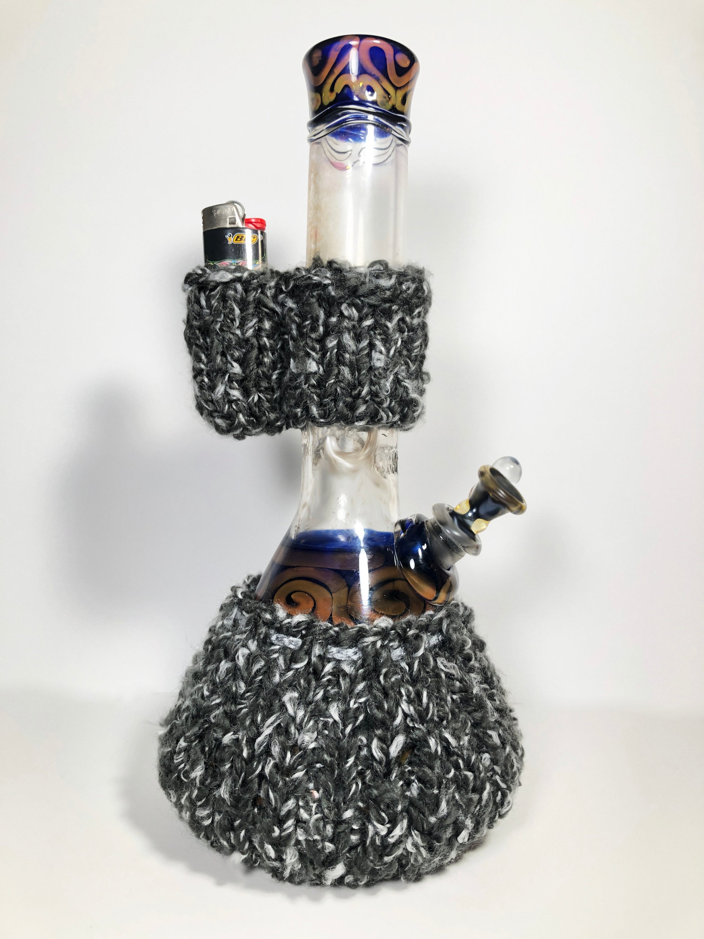 Knit Waterpipe Cozy and Lighter Holder Set Midnight Special Etsy