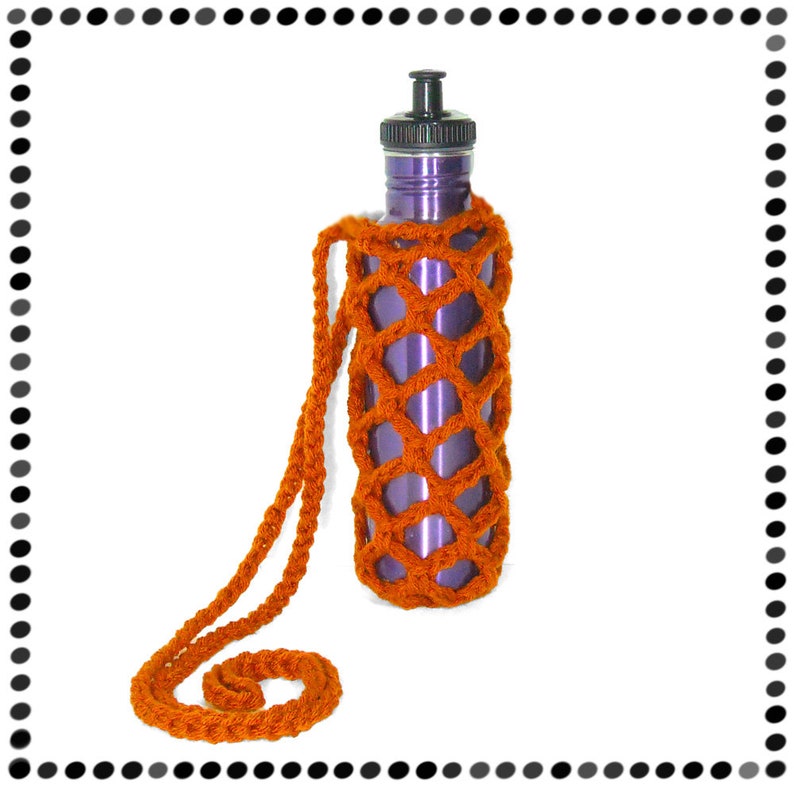 Water Bottle Carrier, Beverage Holder, Hands Free Beer Cozy, ANY COLOR image 3