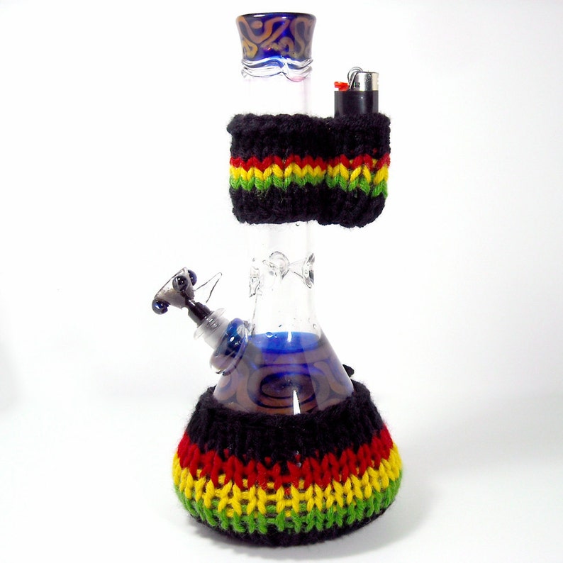 Rasta 'Bong Cozy' and Matching Lighter Holder Etsy