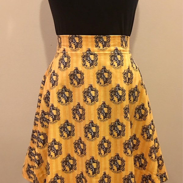 Falda nerd de Hogwarts de Harry Potter de la Casa Hufflepuff