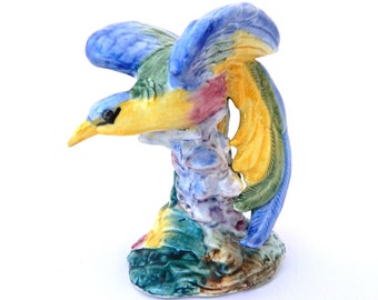 STANGL Pottery Bird of Paradise Figurine 5408, Majolica Tropical Bird Figurine, Stangl Bird Figurine, Bird Lover Gift