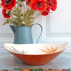 IROQUOIS Harvest Time Ben Seibel Serving Bowl, Vintage MCM Discontinued Mid Century Oval Vegetable Bowl, Thanksgiving