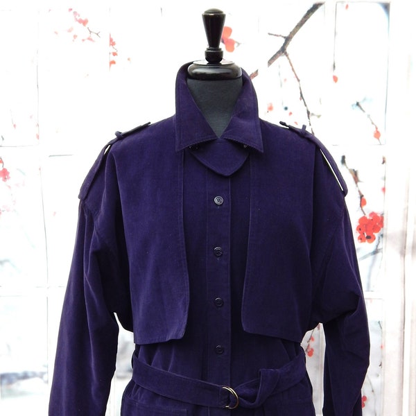 Purple Corduroy Coat JAPAN Wainwright & Spencer Size 16, Plus Size Corduroy Jacket for Fall