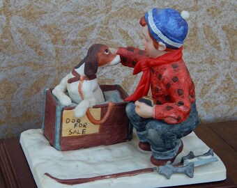 Norman Rockwell A BOY AND HIS DOG by Gorham Approx 5.5" Tall NEW IN BOX Norman Rockwell A BOY AND HIS DOG by Gorham Approx 5.5" Tall NEW IN BOX