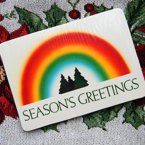Rainbow Postcards SEASON&#39;S GREETINGS Vintage Sealed Set of 15, American Greetings Vintage NOS Holiday Cards, Christmas Cards