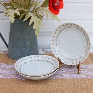 LA MANCHA Fruit Bowls Set of 3 Fine China of Japan Small Bowls 5.5&quot; Dessert Bowls, Elegant Vintage Dishes, Floral Bowls, Thanksgiving