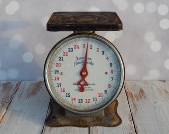 Antique Rustic Scale, American Family Scale, Rustic Country Farmhouse Kitchen Decor