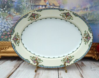 Platter NORITAKE FAVORITA, 13" Oval Platter Noritake China Japan Favorita 78057 Serving Platter Thanksgiving