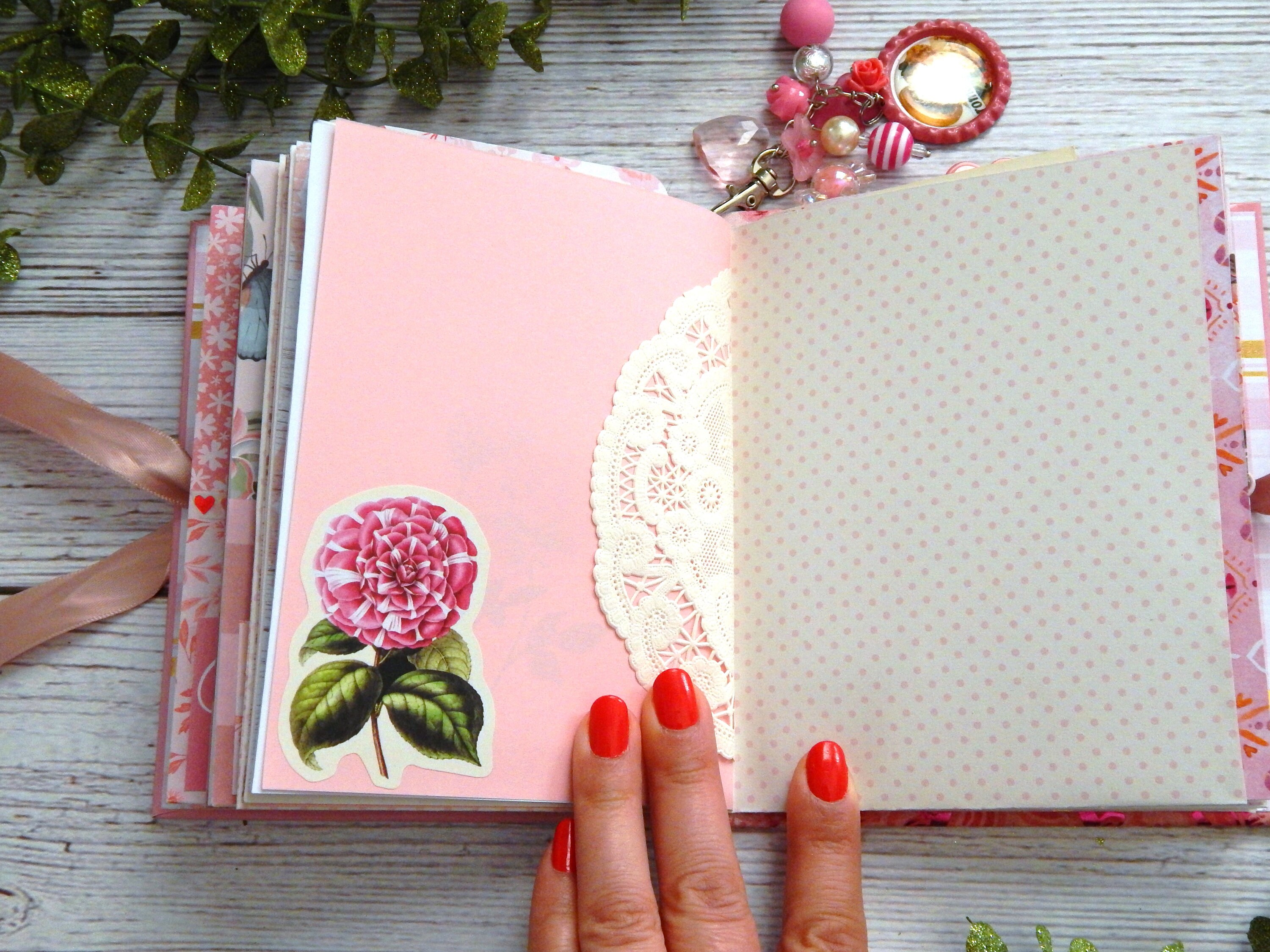 Junk Journal Goldilocks, Pink Journal, Handmade Journal, Scrapbook ...