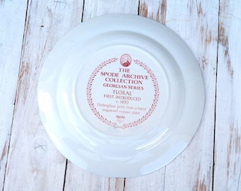 SPODE CRANBERRY Floral Dinner Plate 10.5
