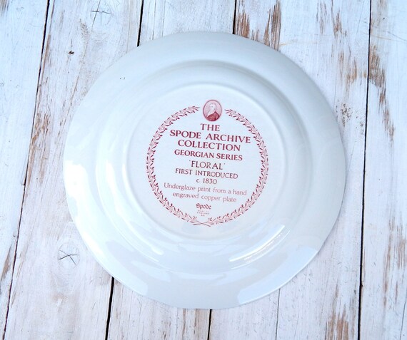 SPODE CRANBERRY Floral Dinner Plate 10.5