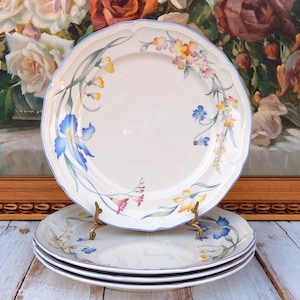 VILLEROY & BOCH Riviera Dinner Plates Set of 4, Vintage Floral