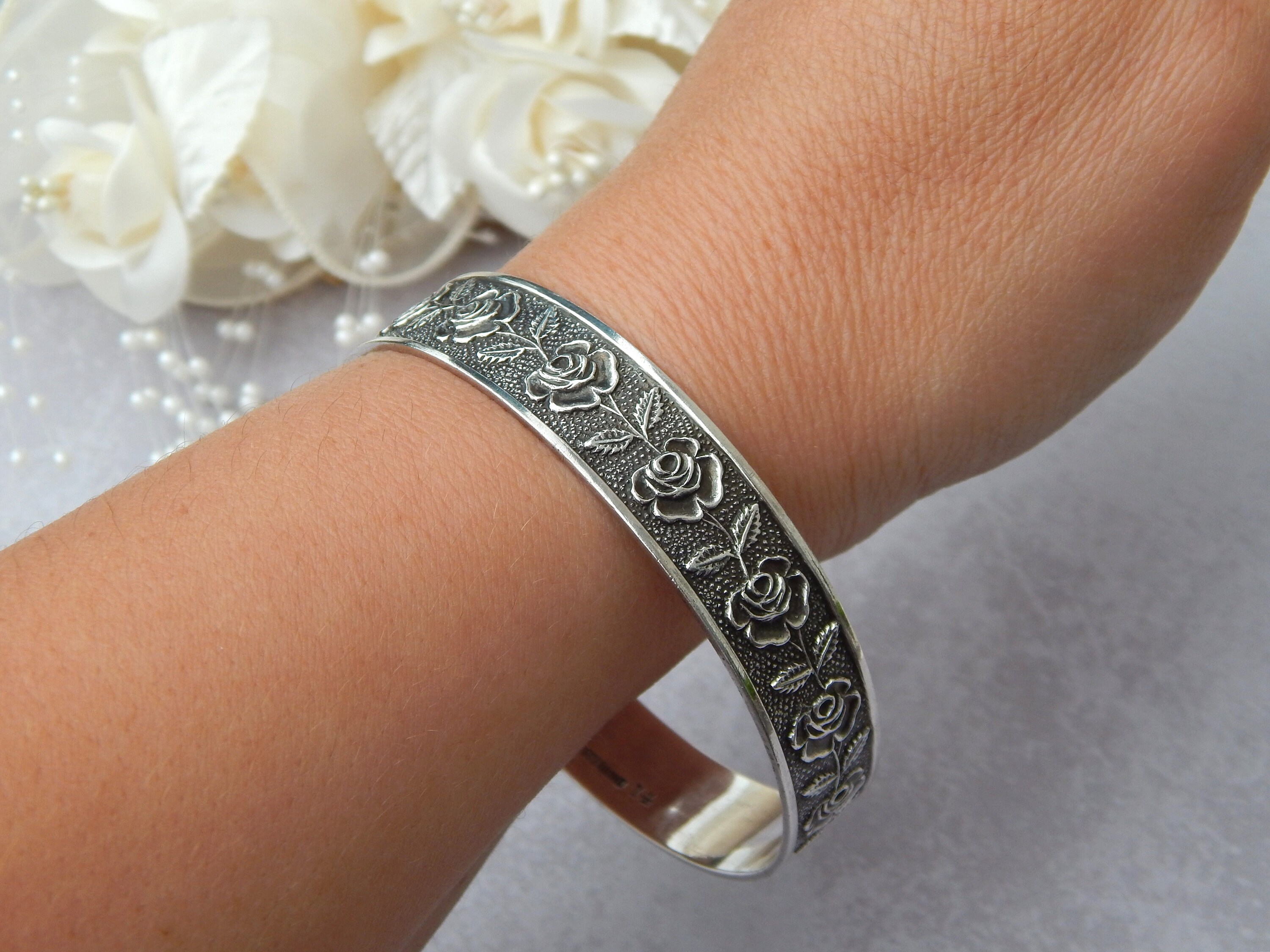 Sterling Silver Bracelet S. KIRK & SON, Romantic Antique