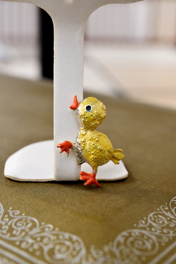 Easter Chick Pin Yellow Enamel, Little Spring Chic